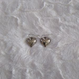 Hammered Heart Earrings